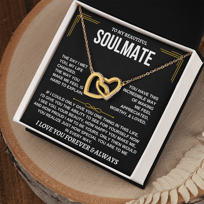 To My Soulmate - 18k Interlocked Hearts Gift Set - SS162SM