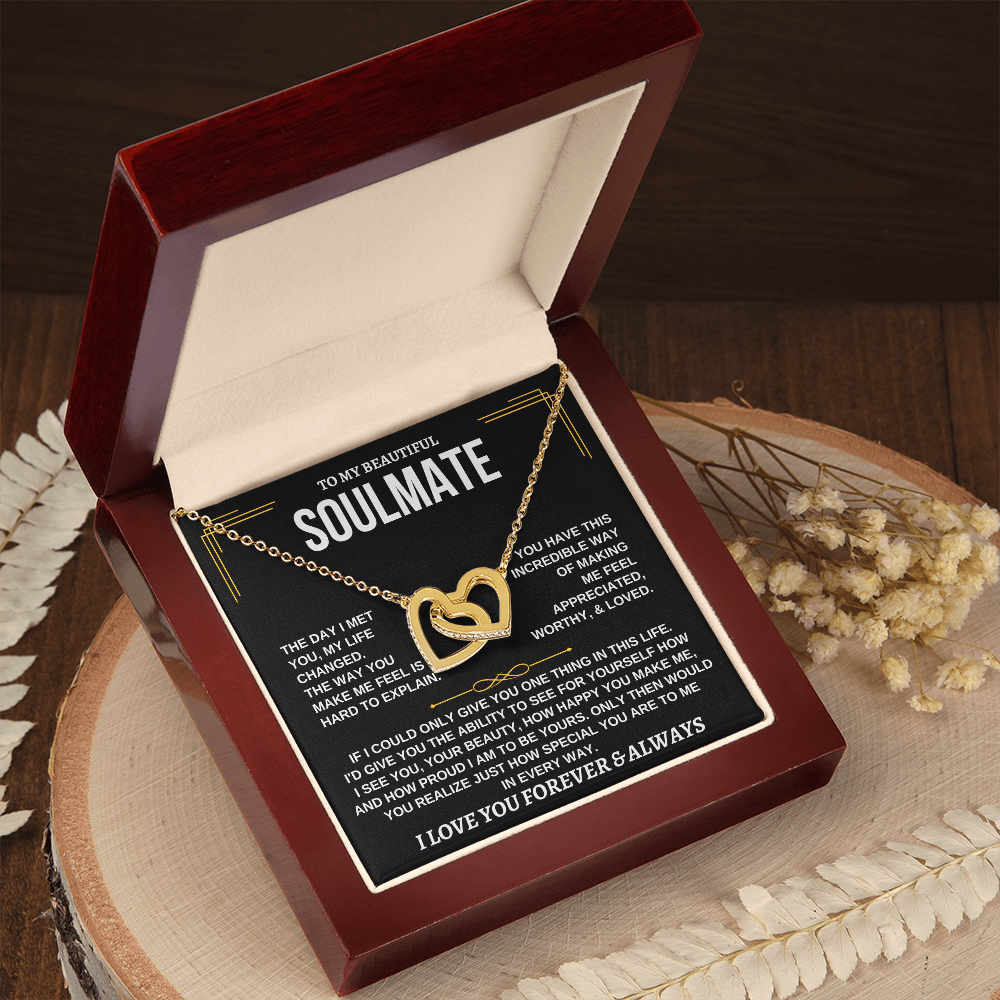 To My Soulmate - 18k Interlocked Hearts Gift Set - SS162SM