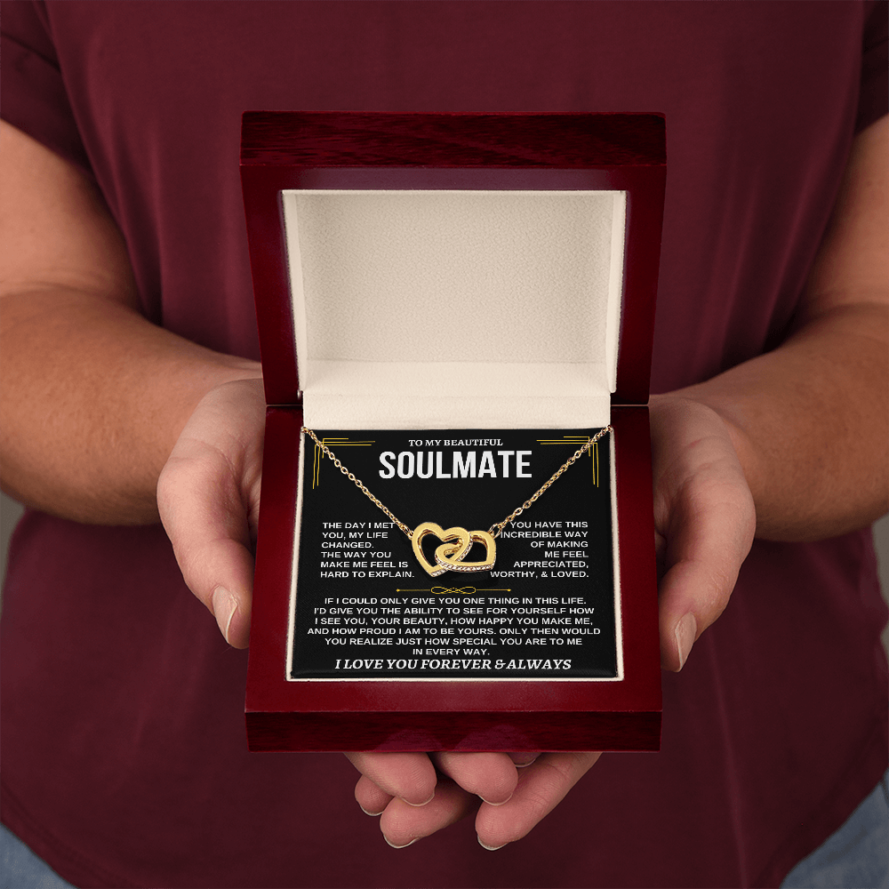 To My Soulmate - 18k Interlocked Hearts Gift Set - SS162SM