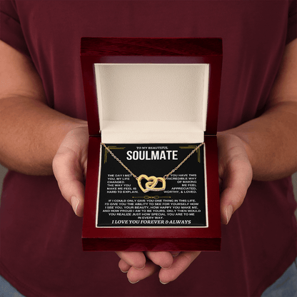To My Soulmate - 18k Interlocked Hearts Gift Set - SS162SM