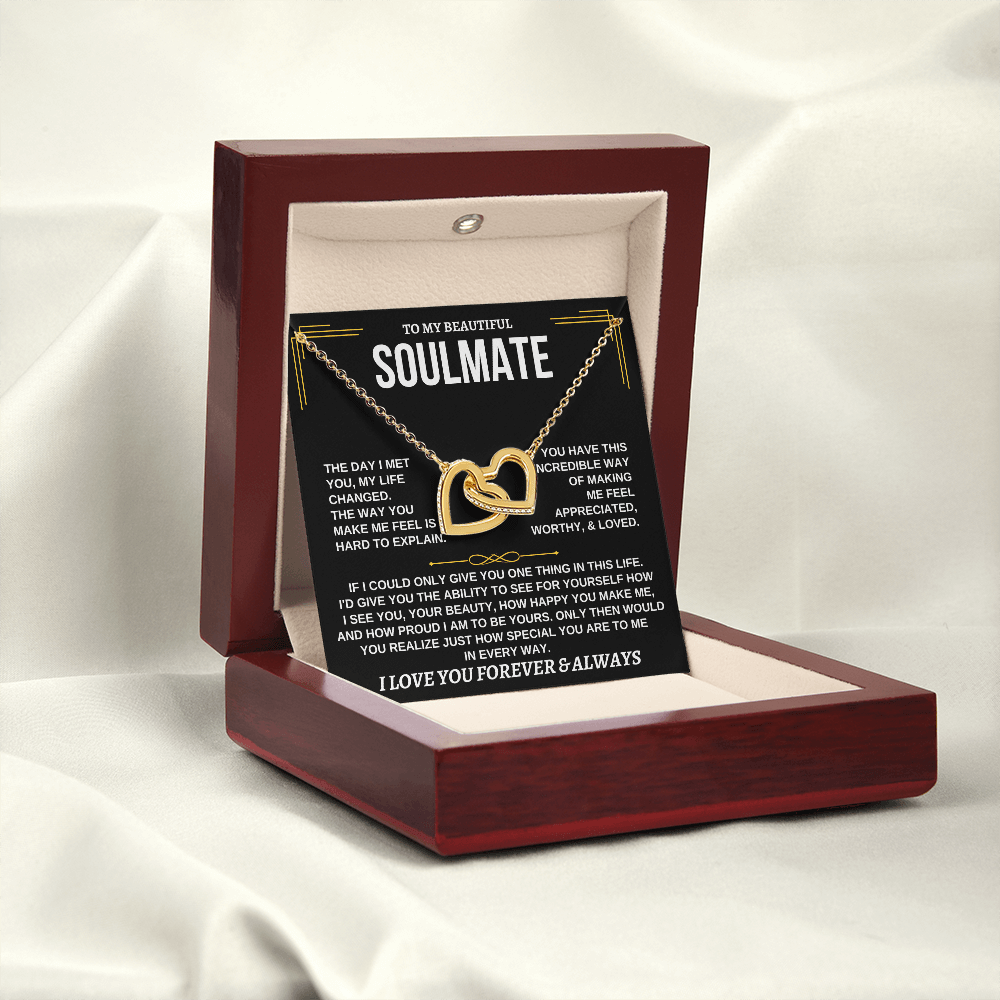 To My Soulmate - 18k Interlocked Hearts Gift Set - SS162SM