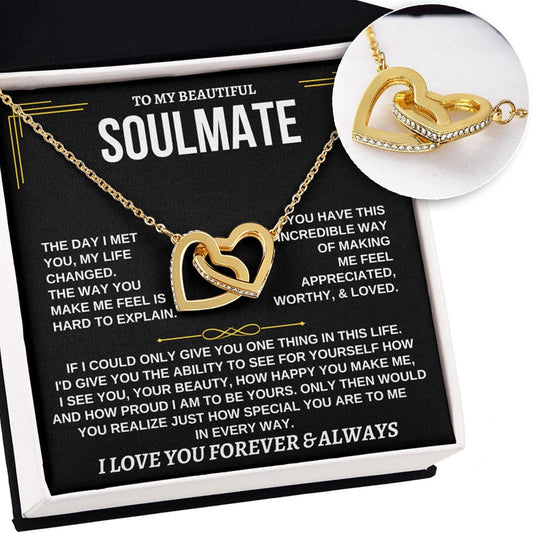 To My Soulmate - 18k Interlocked Hearts Gift Set - SS162SM