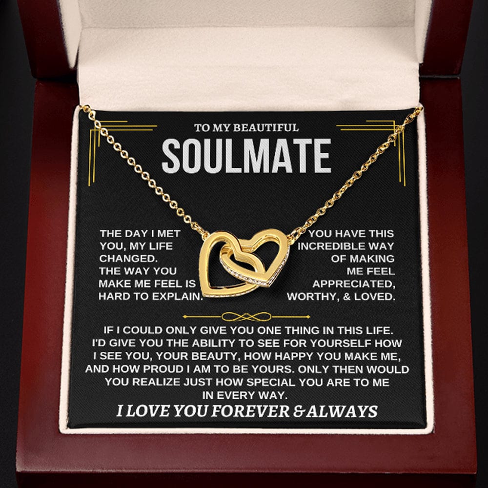 To My Soulmate - 18k Interlocked Hearts Gift Set - SS162SM