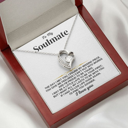 To My Soulmate - Find You Sooner - Necklace Gift Set - SS349