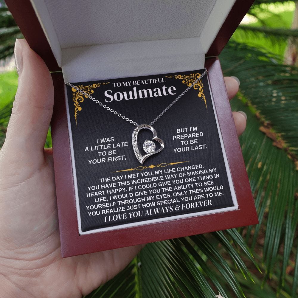 To My Soulmate - Forever Love Necklace Gift Set - SS338V2