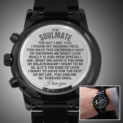 To My Soulmate - Luxury Engraved Watch - SS65