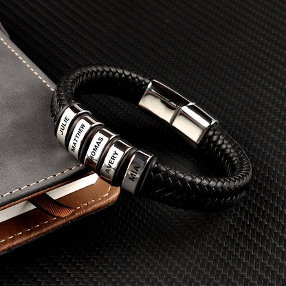 Family Forever - Engraved Leather Style Bracelet Set (Test)