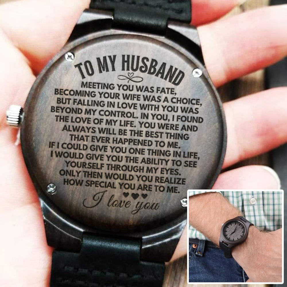 To My Husband - Premium Engraved Wood Watch - SS568H