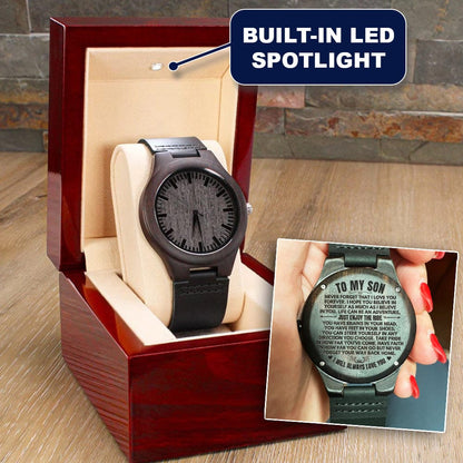 To My Son - I Will Always Love You - Engraved Wood Watch - SS493