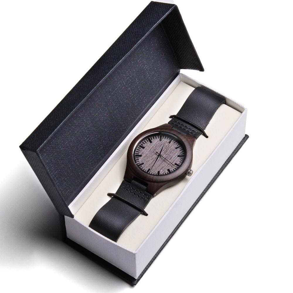 To My Son - Love, Mom - Engraved Wood Watch - SS480