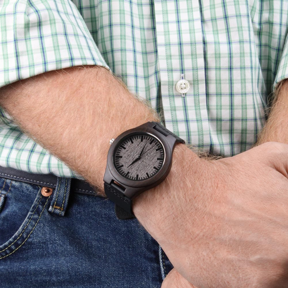 To My Son - Love, Mom - Engraved Wood Watch - SS480