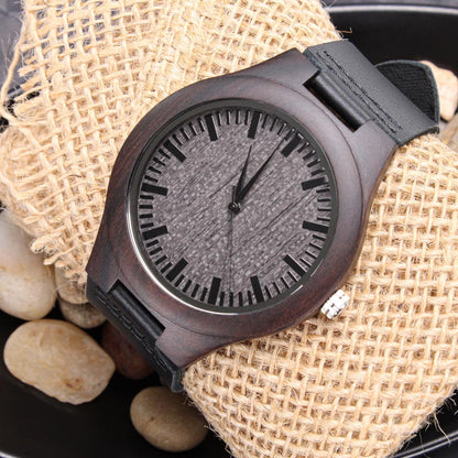 To My Son - Love, Mom - Engraved Wood Watch - SS492